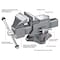 Pro-Grade Tools Heavy Duty Swivel Bench Vise, 4" 59113 - alternate 2